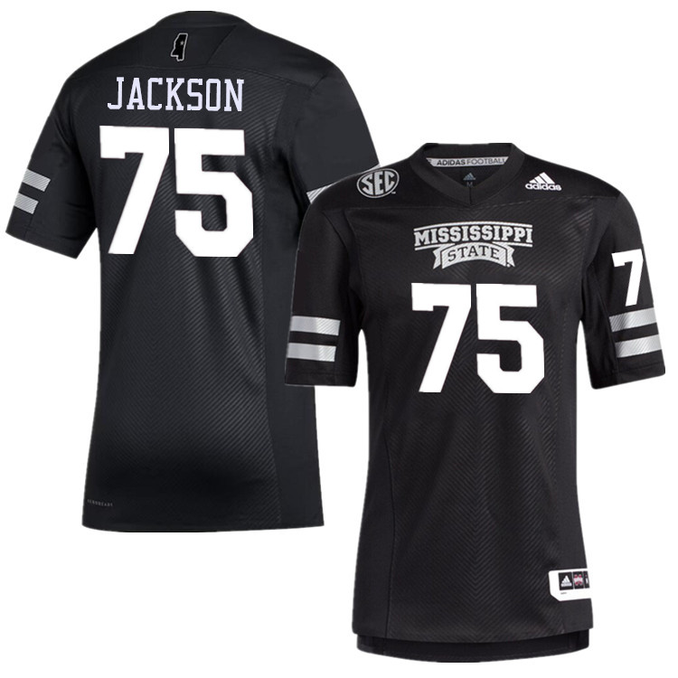 Men #75 Jacoby Jackson Mississippi State Bulldogs College Football Jerseys Stitched-Black